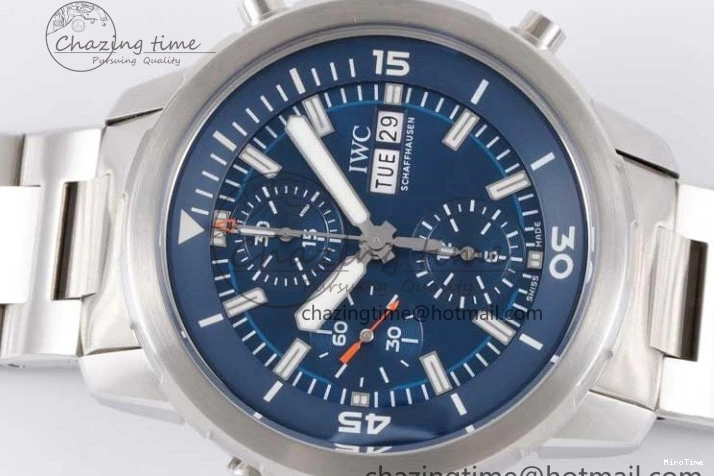 MIROTIME 0105 Aquatimer Chrono SS V6SF 1:1 Best Edition Blue Dial on SS Bracelet A Modern 7032